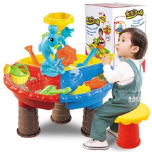 Load image into Gallery viewer, Kids Summer Outdoor Beach Sandpit Toys Sand Bucket Water Wheel Table Play Set Toys Children Learning Education Toy Baby Birthday